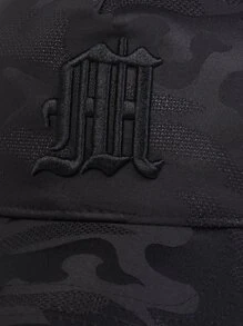 男士迷彩字母刺繡卡車司機帽，適用於日常生活街頭 - 彩色 - 查看 5