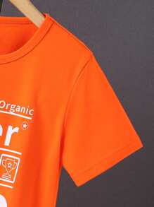 Boys Letter Graphic Tee - Burnt Orange - View 3