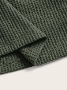 SHEIN EZwear 字母貼布抹胸上衣 - 軍綠色 - 查看 4