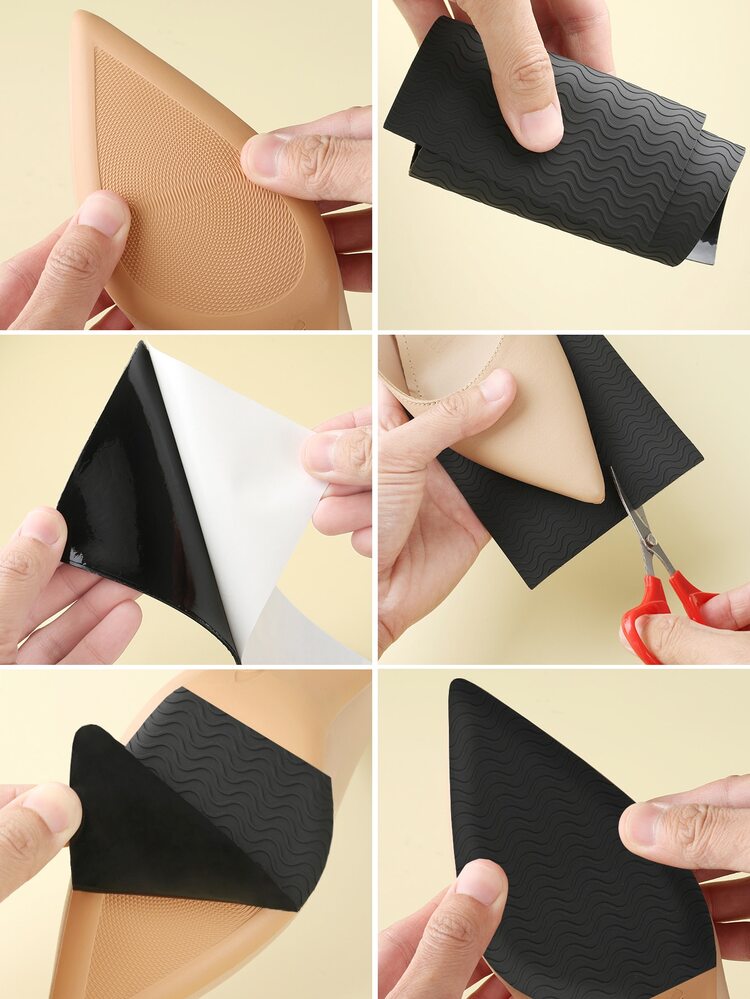 2入組極簡風格防滑鞋墊 - 黑色 - 查看 7