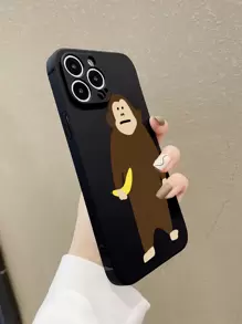 苹果卡通猴子印花手机壳防水防震防摔防刮 - 彩色 - 查看 2