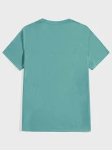 Manfinity NiteLyfe Men Round Neck Solid Tee - Green - View 2