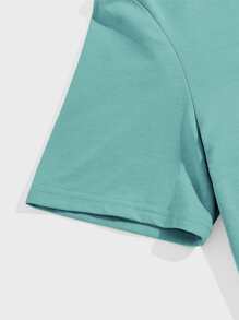 Manfinity NiteLyfe Men Round Neck Solid Tee - Green - View 3