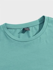 Manfinity NiteLyfe Men Round Neck Solid Tee - Green - View 4