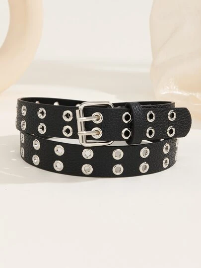 1 Pieza Cinturón casual de moda unisex con estampado de ojo brillante blanco, adecuado para varias ocasiones como festivales, reuniones, fiestas, salidas de verano, escuela, otoño, Halloween