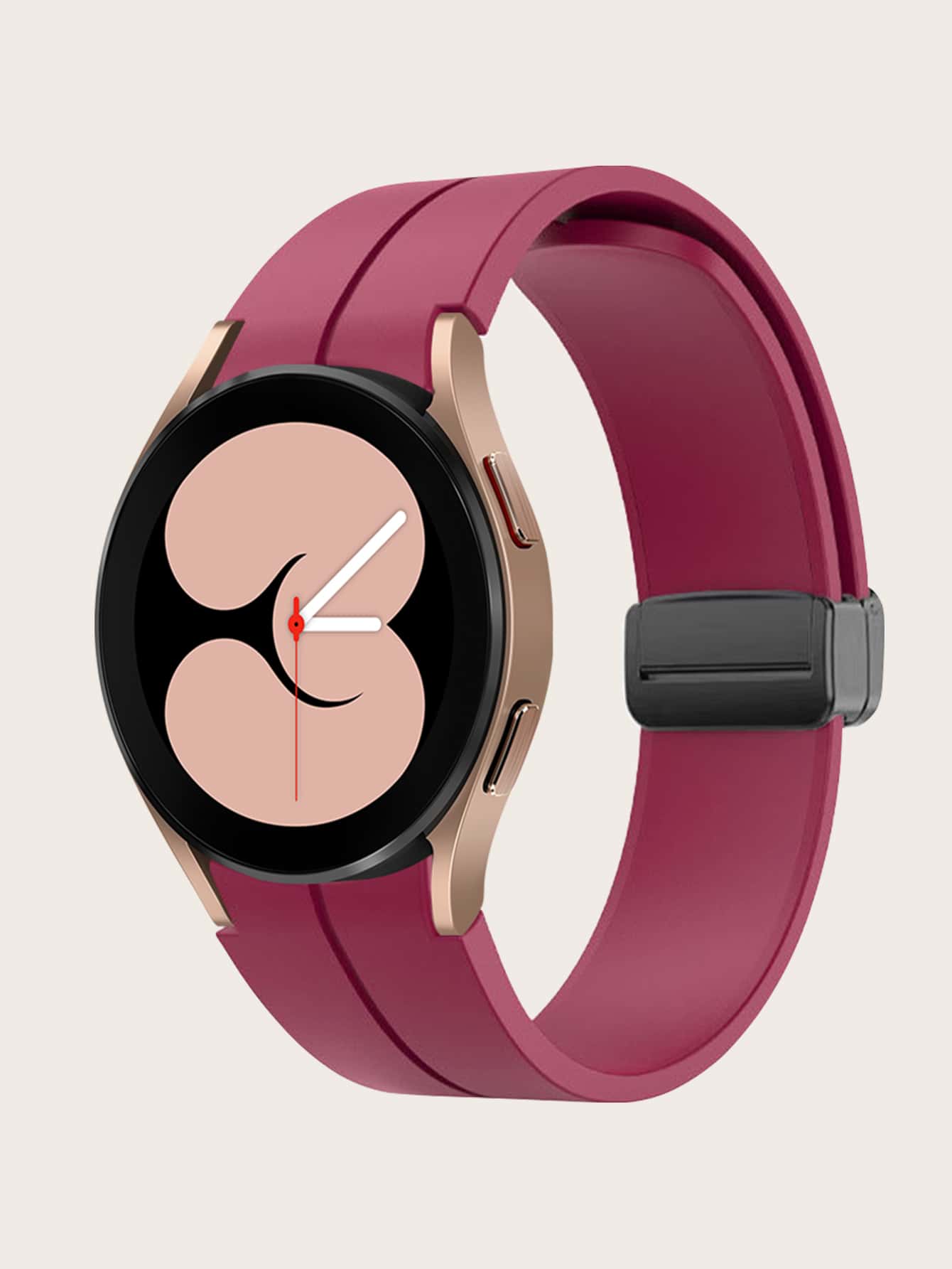 矽膠錶帶兼容三星星系手表5/4 - 酒紅色 - 查看 1