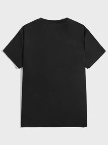 Manfinity Men Reflective Heart Print Tee - Black - View 2