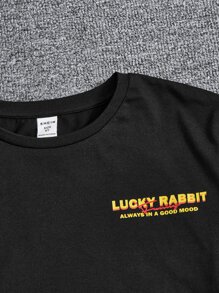 SHEIN Boys Cartoon Graphic Tee - Black - View 5