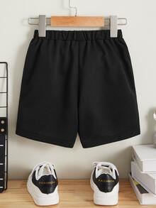 SHEIN 小男童字母和卡通圖案短褲