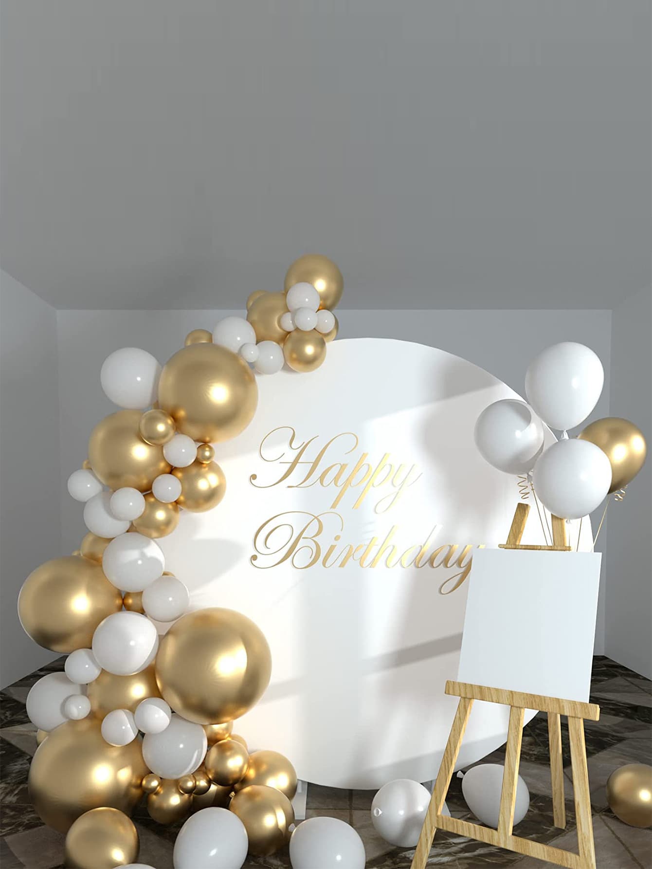 63 piezas de dos tonos guirnalda de globos - Albaricoque - Ver 1