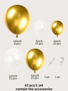 63 piezas de dos tonos guirnalda de globos - Albaricoque - Ver 3