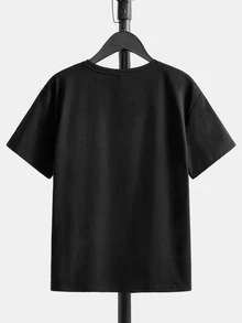 SHEIN Boys Letter Graphic Tee - Black - View 2