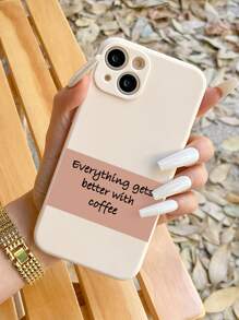 English Slogan Printed Phone Case - Multicolor - View 1
