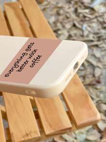 English Slogan Printed Phone Case - Multicolor - View 3