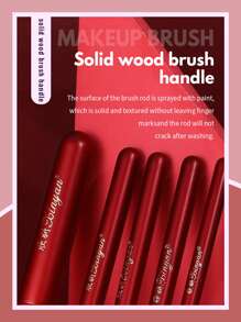 Bộ 7 cọ trang điểm & Hộp đựng 1 cọ, Bộ cọ tán phấn mắt bằng sợi tổng hợp cao cấp, Dụng cụ mỹ phẩm cho mặt và mắt, Bộ cọ, Bộ cọ trang điểm, Bộ cọ trang điểm, Bộ trang điểm hoàn chỉnh, Bộ cọ trang điểm, Bộ trang điểm hoàn chỉnh, Bộ cọ, Bộ cọ trang điểm, Bộ quà tặng trang điểm - Đỏ - Xem 5