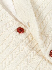 1入組嬰兒前紐扣繈褓毯 - 米色 - 查看 3