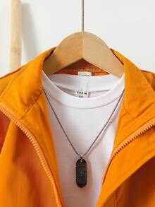 SHEIN Toddler Boys Zip Up Vest Jacket & Shorts With Tee - Multicolor - View 3