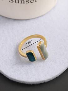1pc Minimalist Chic Geometric Opening Ring, Suitable For Women's Daily Wear Jewelry