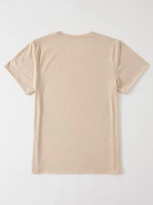 SHEIN LUNE Camiseta con estampado de slogan