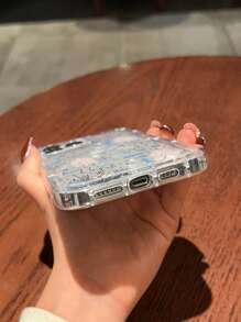 1入組透明卡通圖案手機殼 - 彩色 - 查看 3