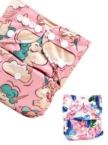 3入組嬰兒卡通圖案尿布