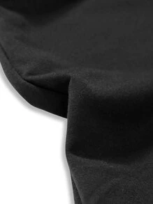 Manfinity Hypemode 男士宽松字母图案抽绳腰运动裤，纯色长款休闲运动裤，适合送给老公、男朋友的礼物