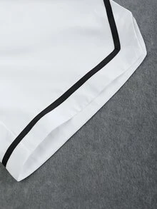 Aesthetic Post Quần Short Nam Dây kéo Túi Lá thư Giải trí - trắng - Xem 4