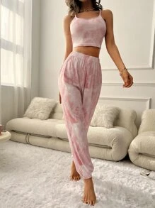 Tie Dye Cami Top & Pants Lounge Set