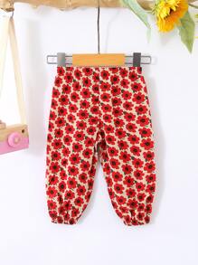 Baby Allover Floral Print Trousers - Multicolor - View 2