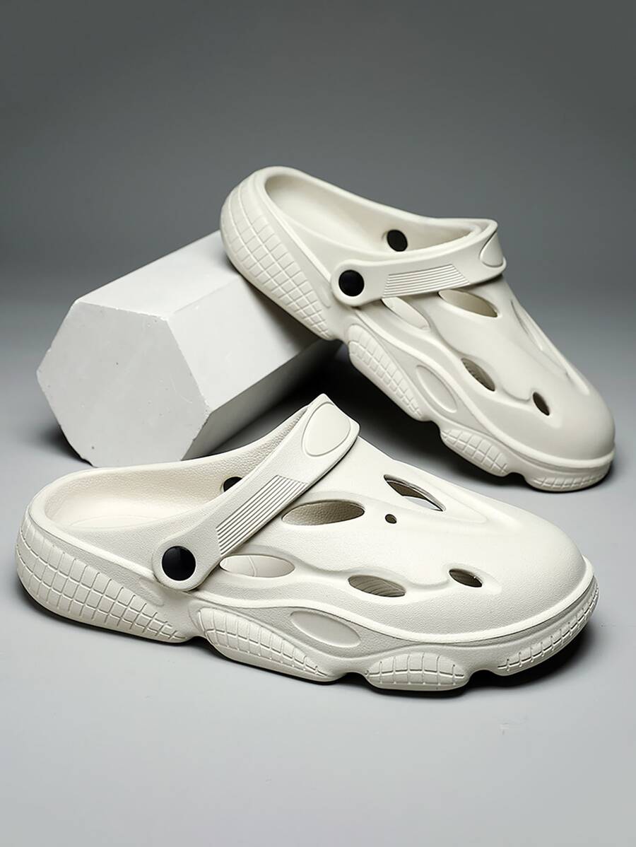 Hombres Zuecos con abertura - Gris Claro - Ver 1