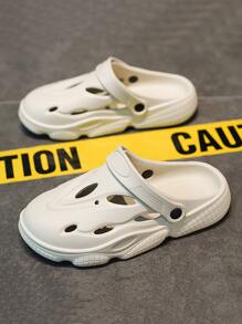 Hombres Zuecos con abertura - Gris Claro - Ver 3