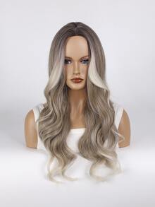 Long Curly Synthetic Wig - Ombre - View 1