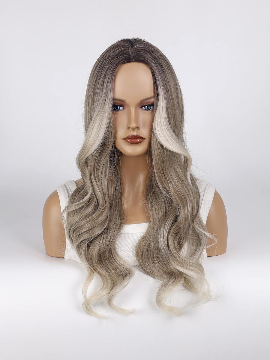 Long Curly Synthetic Wig - Ombre - View 1