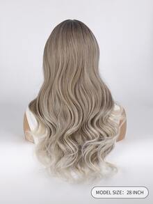 Long Curly Synthetic Wig - Ombre - View 2