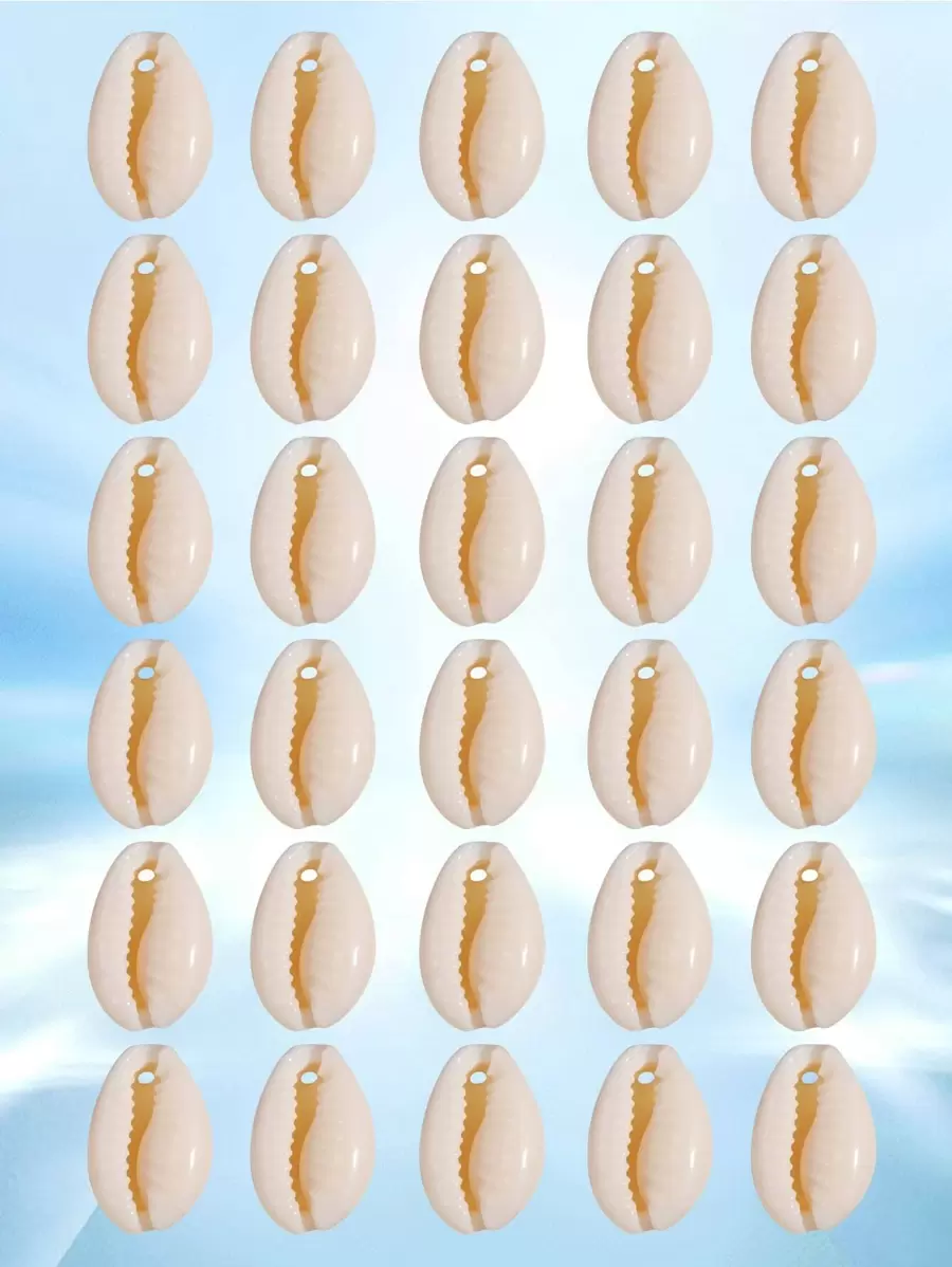 30pcs Pierced DIY Accessories For Bracelet, Necklace, Beading, Jewelry Making - Beige - View 1