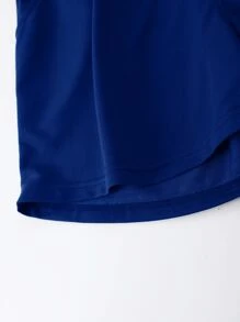 Manfinity Men Star & Letter Graphic Drawstring Waist Shorts - Royal Blue - View 3