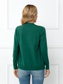 DEARCASE 素色前紐扣開襟衫