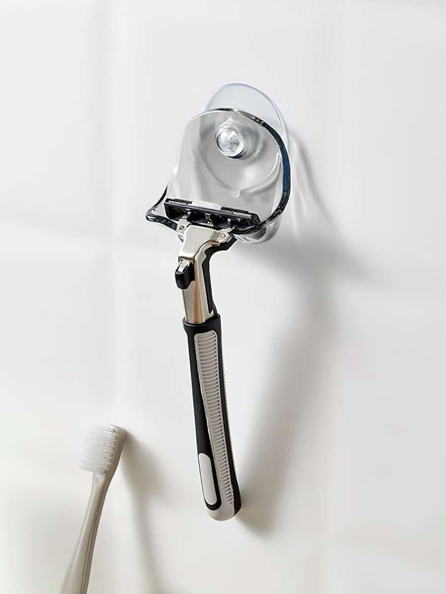 1pc Suction Cup Design Shaver Holder - Grey - View 1