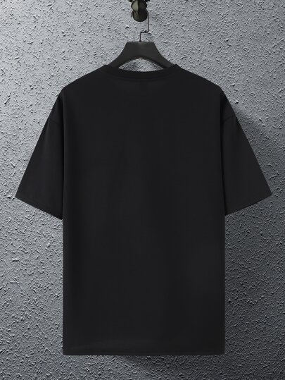 Guys Letter Graphic Drop Shoulder Tee