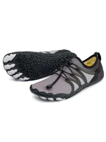 Men Colorblock Lace-up Front Creek Shoes - Multicolor - View 4