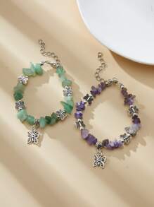 2 chiếc vòng tay đính cườm đôi bướm quyến rũ - Nhiều màu - Xem 4