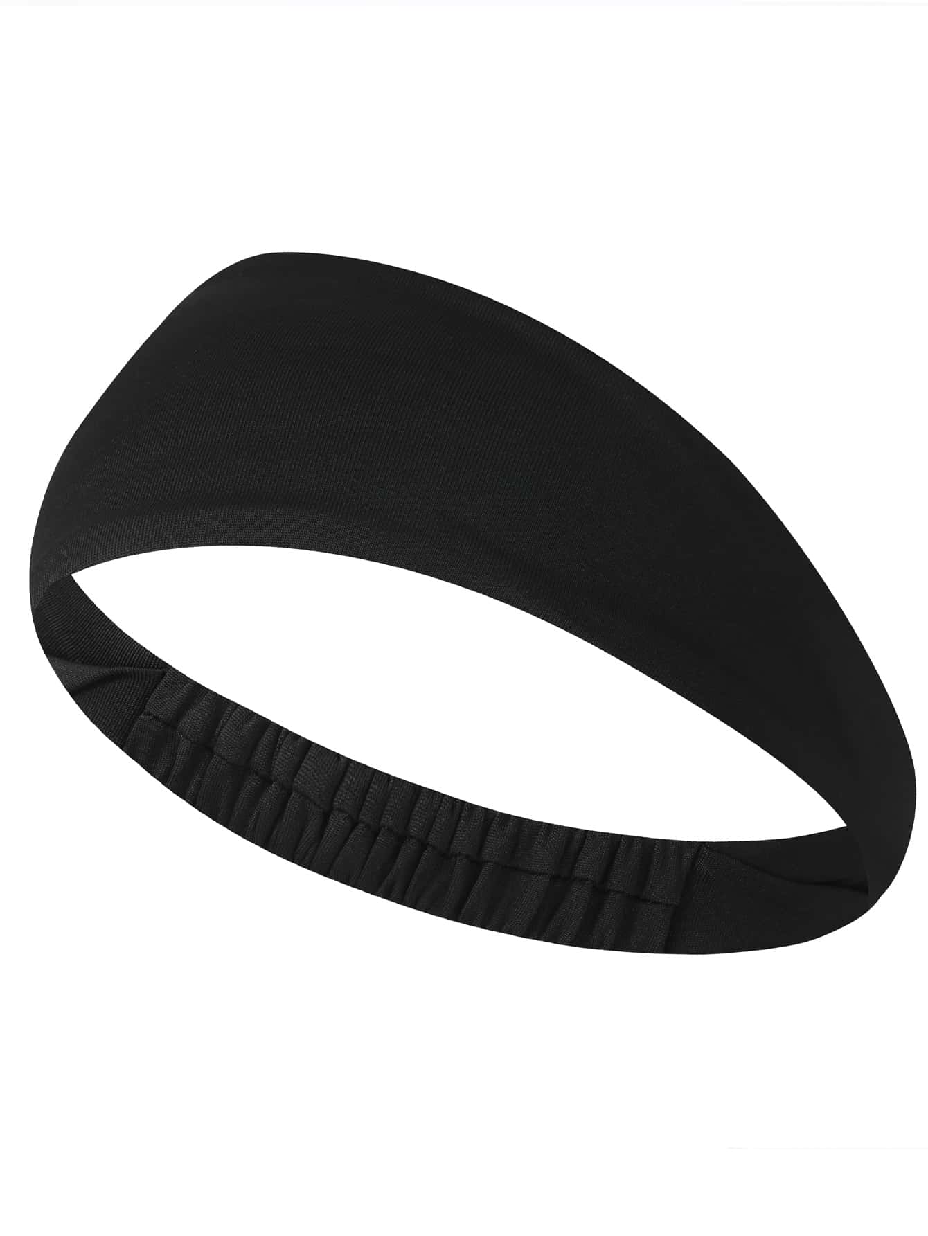 1pc Plain Sports Hair Band - Black - View 1