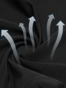 1pc Plain Sports Hair Band - Black - View 7