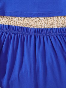 SHEIN Girls Solid Cami Top & Shorts & Button Up Shirt - Blue and White - View 6