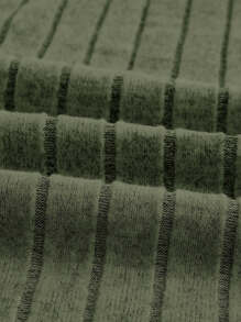 SHEIN ICON Cut Out Front Crop Tee - Army Green - View 3