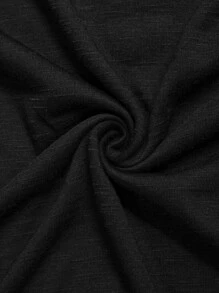 Manfinity Men Raglan Sleeve Patched Detail Tee - Black - View 7