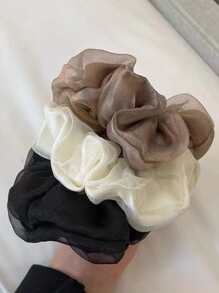 3 cái Scrunchie rắn tối giản - Nhiều màu - Xem 3