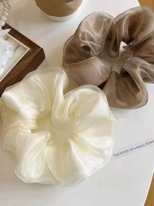 3 cái Scrunchie rắn tối giản - Nhiều màu - Xem 4