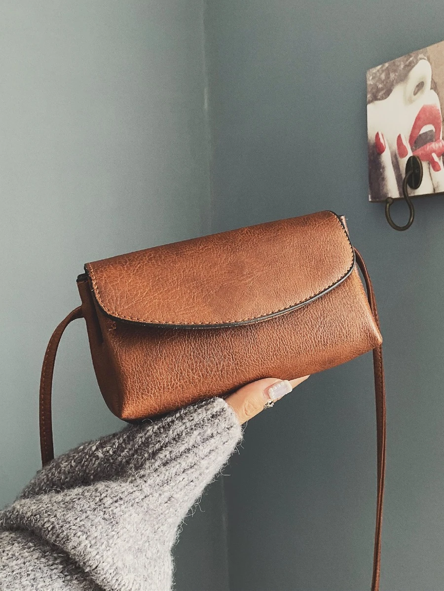 迷你拼接滾邊翻蓋方包