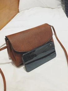 迷你拼接滾邊翻蓋方包